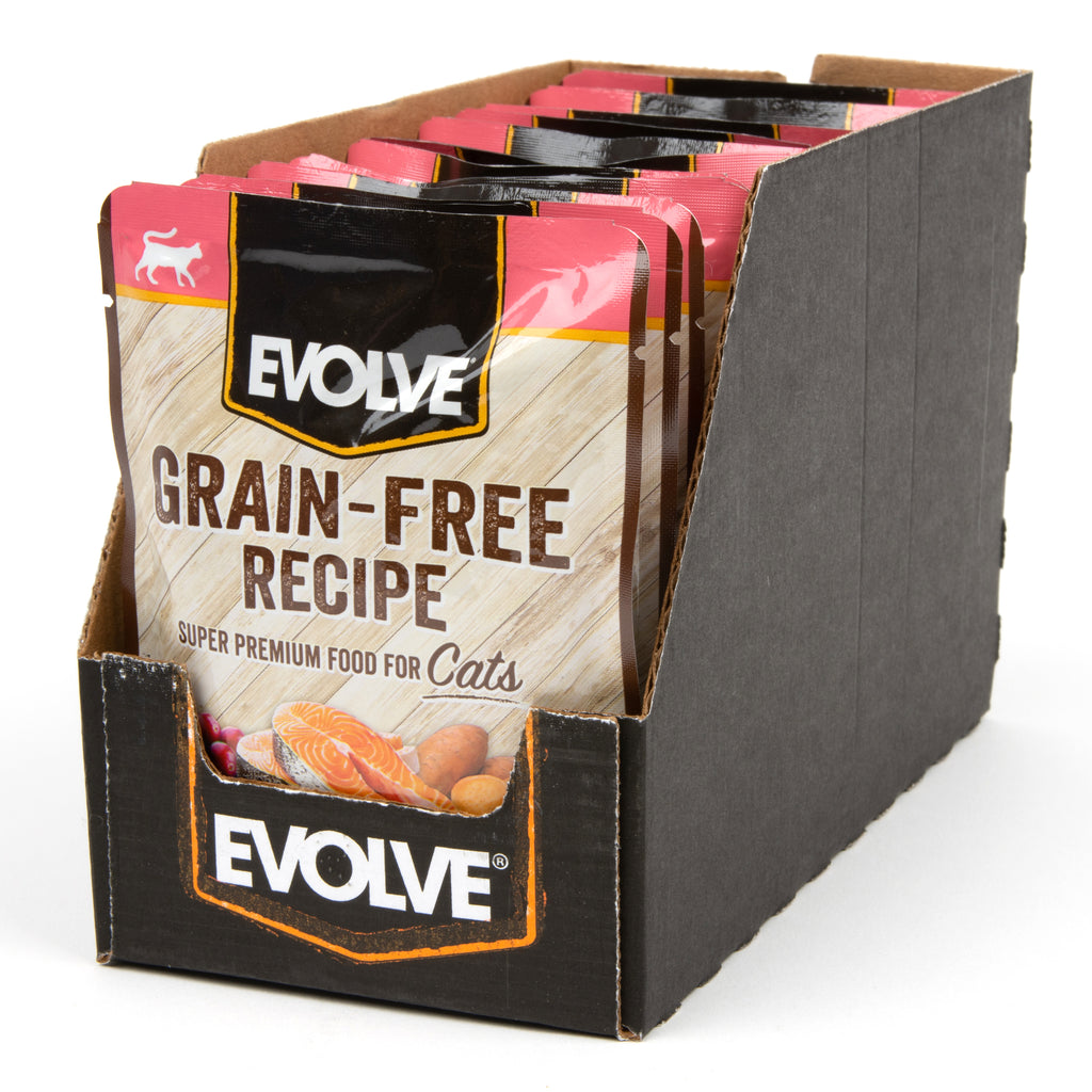 Evolve Grain Free Salmon & Sweet Potato Stew in Gravy Wet Cat Food | 3 oz - 24 pk